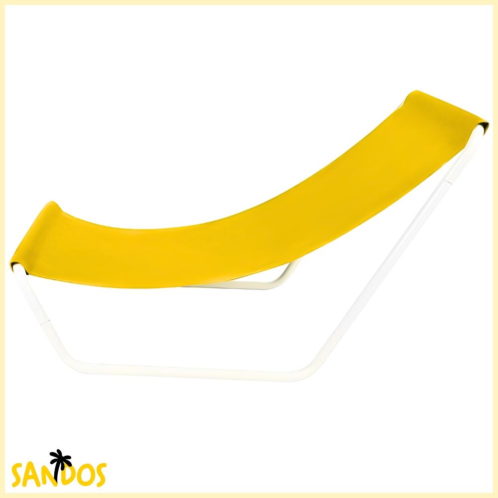 Sun lounger, beach chair, armchair, travel chair, yellow lounger