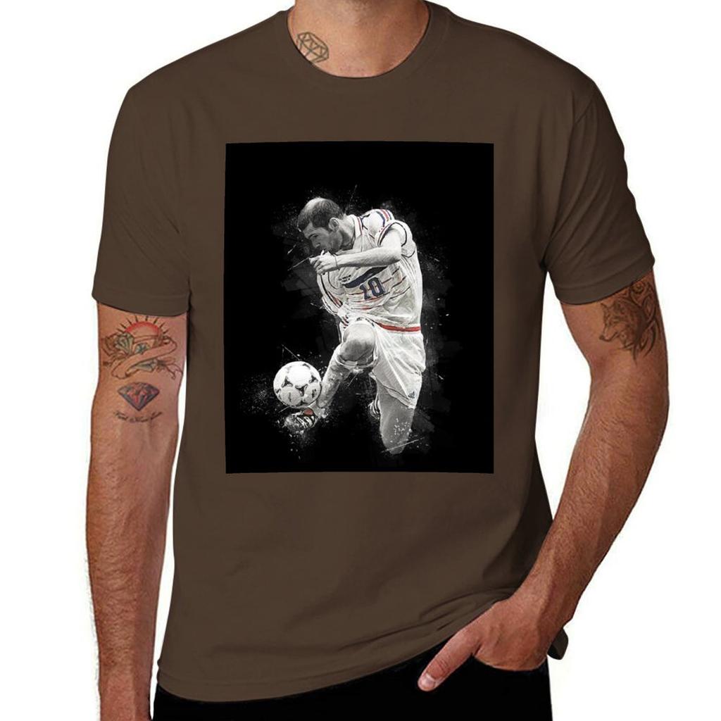 Zinédine Zidane 1#030422 T-Shirt kawaii Kleidung Anime Oberteile Schwergewichte Herren Grafik-T-Shirts Anime