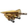 Titanium-Plated Spiral Groove Step Drill Bit Set (4-32mm, 4-20mm, 4-12mm) - Hex Shank Hole Expander
