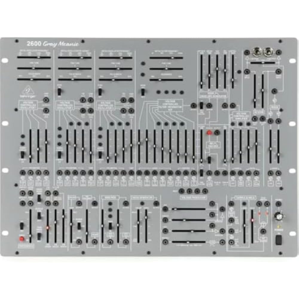Behringer Analog Synthesizer Grey Model Semi Modular 8U Rackmount Mechanical Spring Reverb 2600 G...