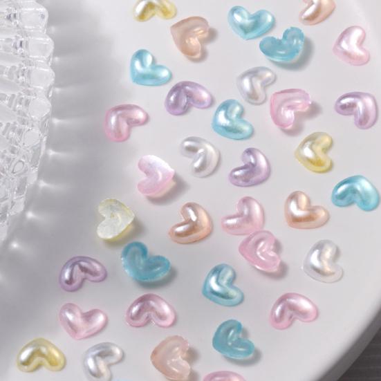 Yousheng 50Pcs Nail Ornaments Creative Shape Non-Fading Vivid Color Shiny Visual Effect 3D Love Heart Bear Style Nail Art Jewelry Charms