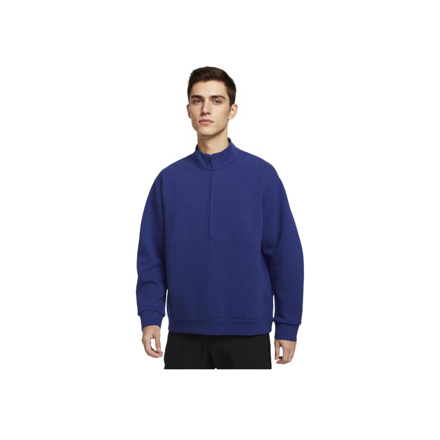 Nike Dri-Fit Impossibly Soft 24.7 Series Quick-Dry Stand Collar Knitted Sweatshirt Men sweatshirt Deep-Navy Space-Blue HQ6954455 L