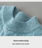 Men's 100% Pure Wool Round Neck Sweater – Autumn/Winter Thick Knit, Casual Loose Fit, Inner Cashmere Base Layer.