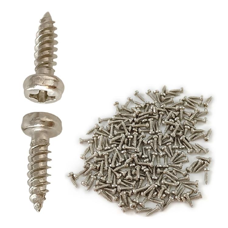 

100Pcs Guitar Tuners Screw Guitar Tuning Pegs Screws Set Electric Guitar Pickguard Screws Scratch Plate Mounting Screws срібний