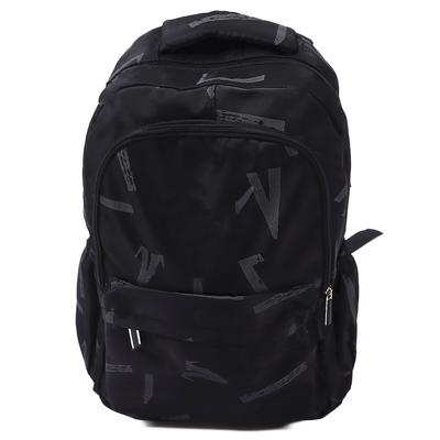 15 Inch Backpack Large Capacity Multi Functional Divided Breathable School Backpack for Student Black Nylon