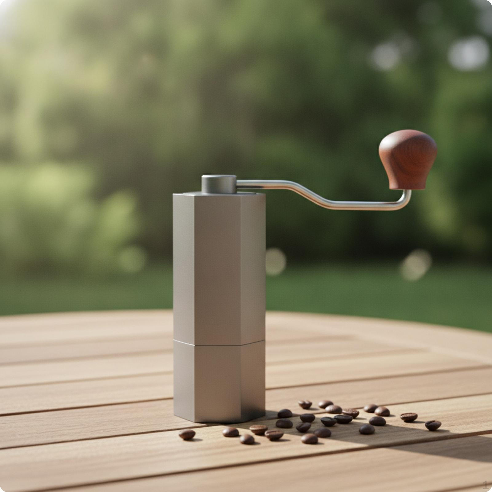 Manual Coffee with Crank Hexagonal Bean Mill Compact for