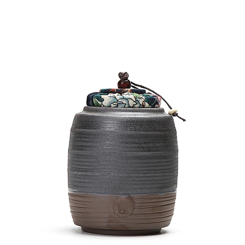 Recipiente de Té de Cerámica Retro Alfarería Nuez Grano Tarro Hermético Contenedor de Especias para el Hogar Tarros a Prueba de Humedad Suministros de Cocina Accesorios
