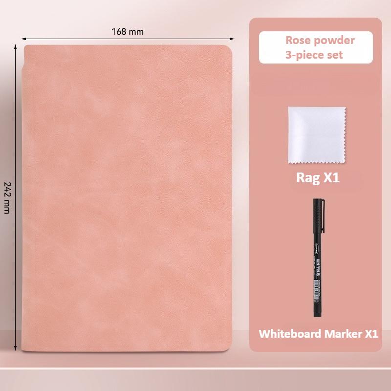 A5 Wiederverwendbares Whiteboard Notizbuch Set Mit Whiteboard Stift Löschtuch Leder Notizblock Wochenplaner Tragbar Stilvoll Büro