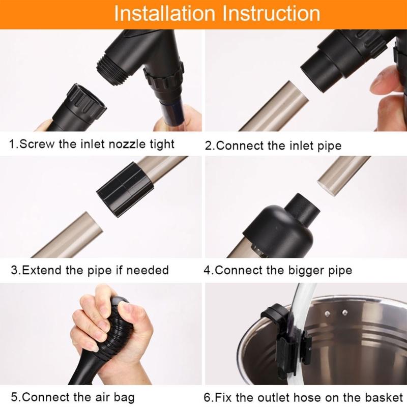 Fish Tanks Water Changer Aquariums Gravels Cleaners Siphons Pump Easily to Use