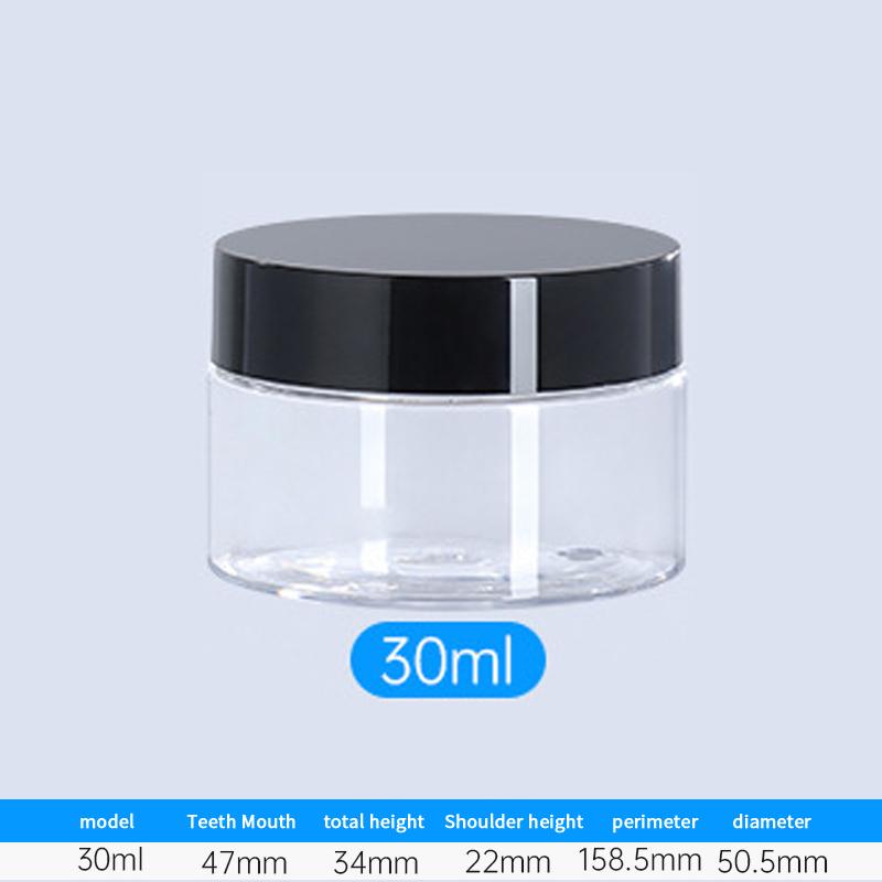 5 Pcs Travel Face Cream Jar Empty Plastic Cosmetic Makeup Bottle 20Ml 30Ml 50Ml Transparent Storage Container Refillable Bottles