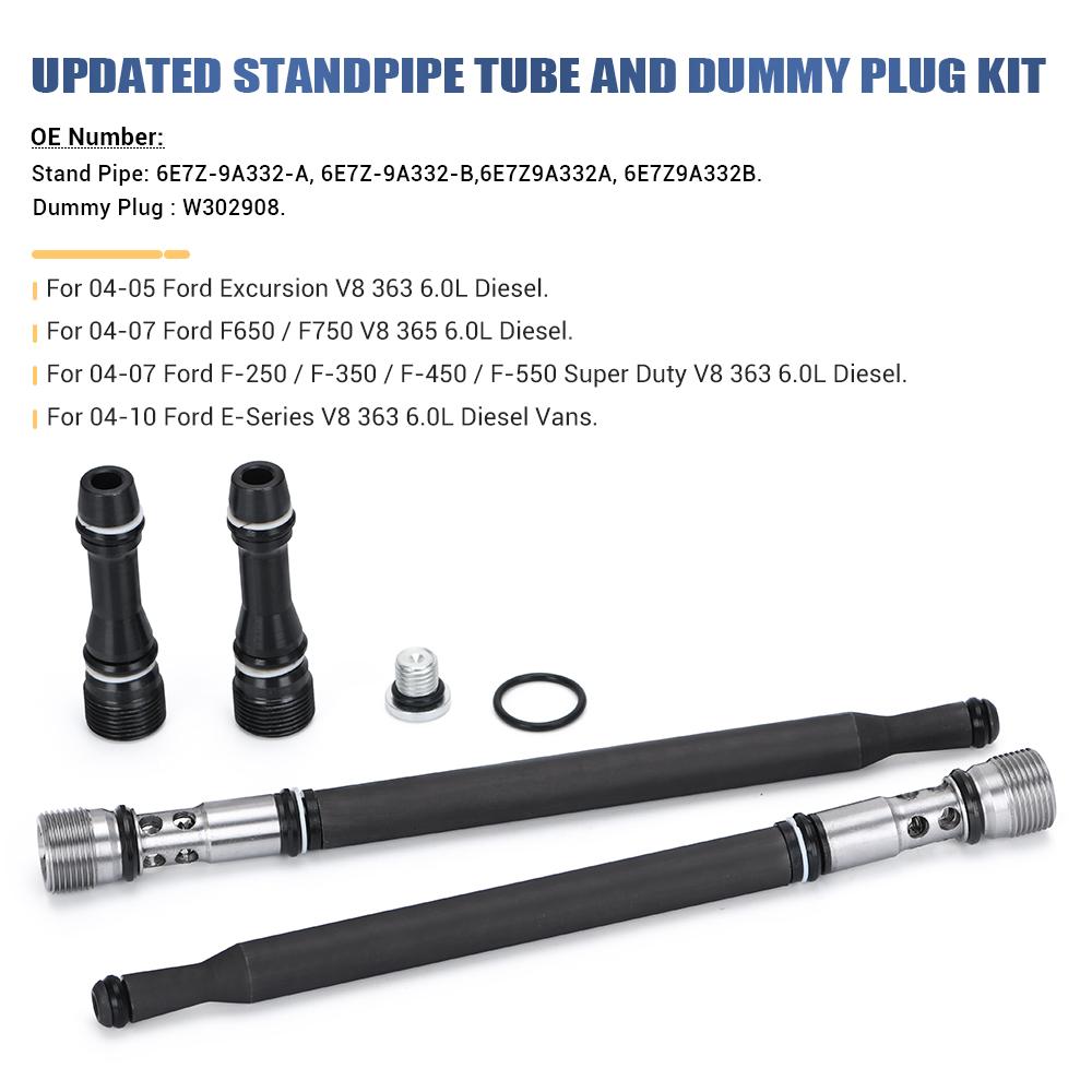 Buy Oil Stand Pipe Dummy Plug Kit Fuel Supply Tube 6E7Z9A332A/B W302908 For 0410 Ford F250 V8