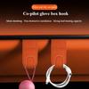 Universal Car Glove Box Organizer with Hooks -  Synthetic Faux Fur, Non-Destructive Installation, Strong Load-Bearing Capacity
