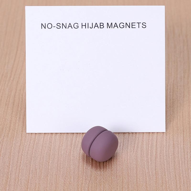 1 Pair Matte Magnet Hijab Pins Magnetic Brooch Headscarf Women Shawl Strong Magnetic Button Headscarf Accessories Mix Color