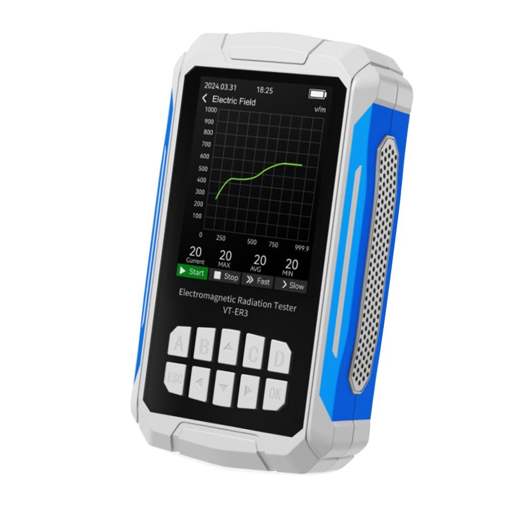 Electromagnetic Field Radiation Detector 2.8in   Color Display Rechargeable 5 in 1 Radiation Dosimeter