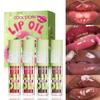 4-piece Set of Lip Glossy Lip Oil, Moisturizing and Brightening Lipstick, Autumn and Winter Tone Lipstick