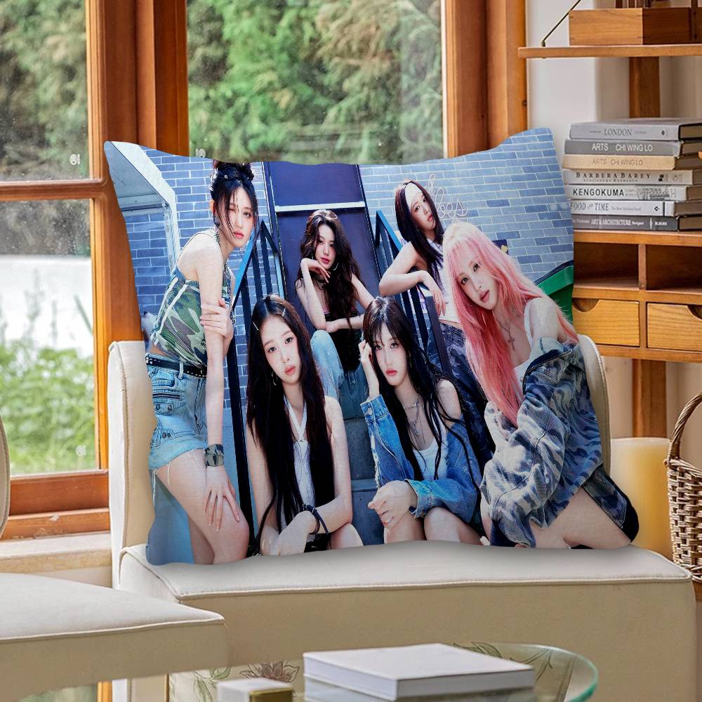 Popular Kpop group I-IveS girls Cushion Cover Decorative Pillow Sofa Home Decor case pillow cases