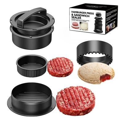 Hamburger-Fleischpresse, runde Form, antihaftbeschichtet, gefüllte Burger-Patties, Rindfleisch, Grill, Kuchenpresse, Formenhersteller, Küchenzubehör