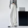 High Waist Wide Leg Denim Pants Women's Spring 2025 New Style Slimming Drapey Loose Floor-Length Narrow Straight Cut Trousers