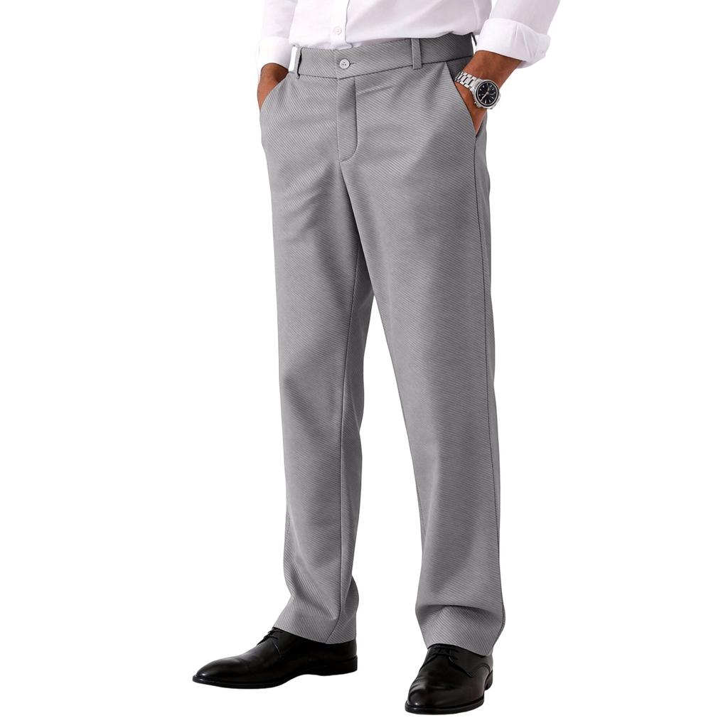 Men's English Gentleman Slim Fit Straight Leg Dress Pants | Casual Business Trousers For Commute
