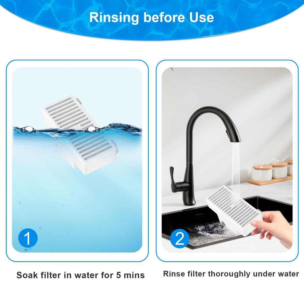 Pack Of 2 T Shaped Suction Cup Cat Water Fountain Filters With Multi Layer Filtration For Clean Fresh Drinking Water
