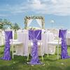Luxurious Satin Wedding Chair Slipcovers Chiffon Covers with Ruffles for Banquets and Special Occasions