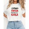 European Sizes Women'S White Crew Neck Short Sleeve T-Shirt, Russian Alphabet Print, Black and Red Contrast Font, Casual Fun Alphabet Applique