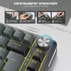 Redragon K681GB-PRO-DE Tri-mode Mechanical Keyboard, RGB Dragon Roar Switches, Hot-swappable, 4000mAh Battery, with Knob and Black/Gray Keycaps