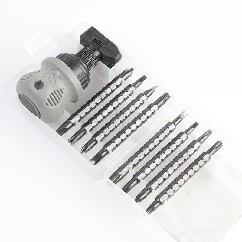 Víceúčelová teleskopická ráčnová sada šroubováků s německými a japonskými multifunkčními bity