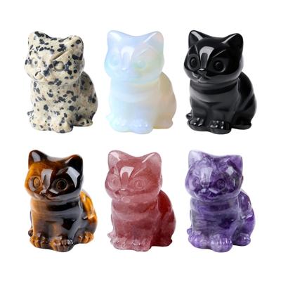 Décorations Chats Figurine Chats en Cristal Cadeau Amoureux des Chats Statue Chats Porte-Bonheur Cadeau de Sympathie pour la Perte de Chats Décorations de Bureau