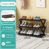Folding Shoe Rack Multi-tier Shoe Rack for Entryway Balcony Potted Plant Shelves Simple Assembly Shoe Rack Make Of Bamboo