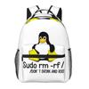 Root Programmer Linux Tux Penguin Coding Student Backpack School Bag Hiking Travel Daypack for Boys Girls Bookbag Shoulder Bags