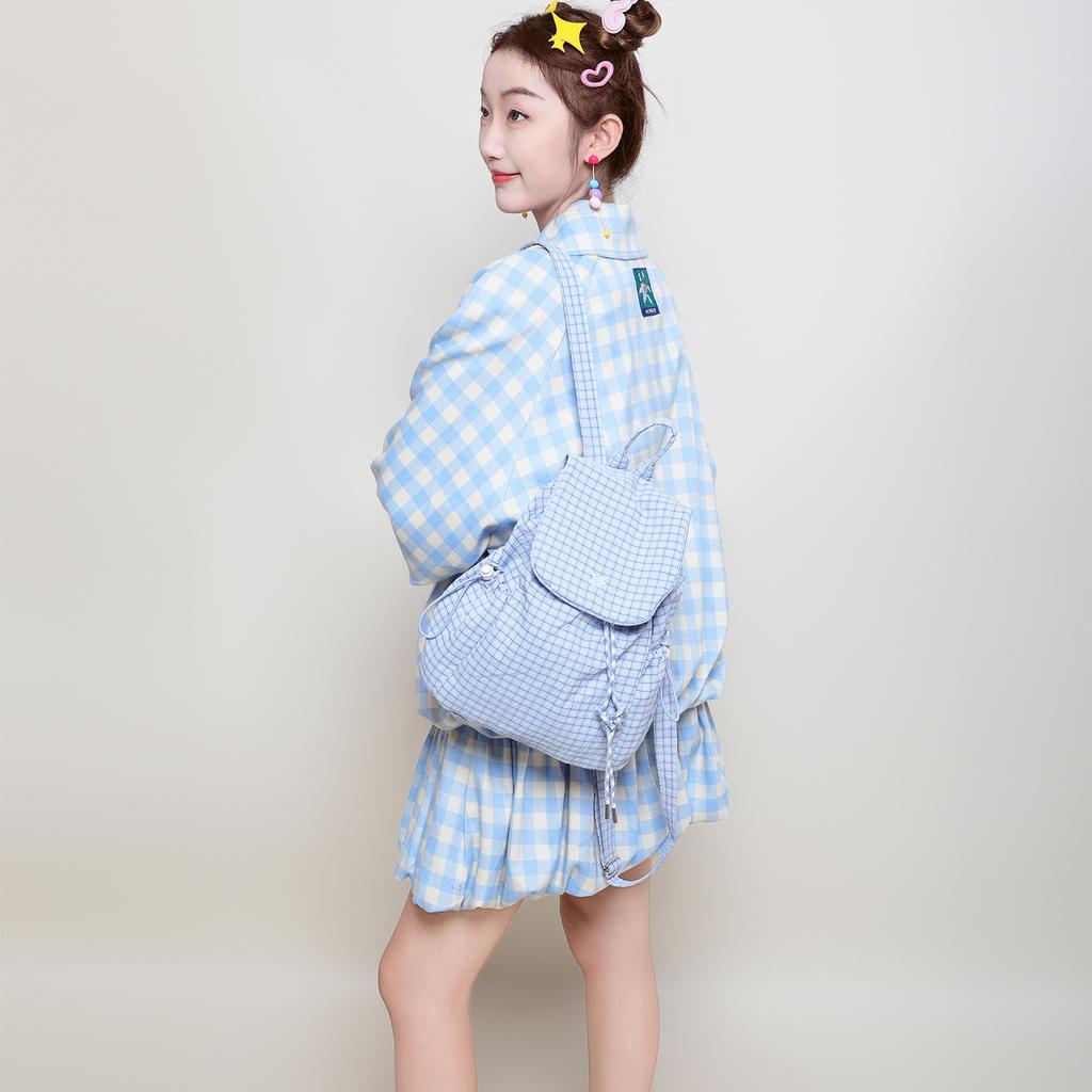 A Korean-style Niche Design Drawstring Backpack for Women, A Travel and Leisure Schoolbag