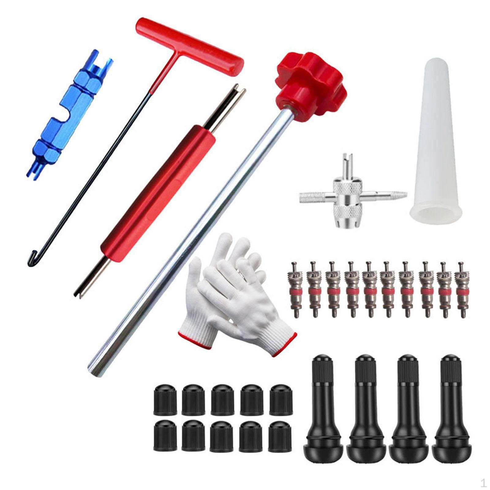 

Valve Change Tool, Tire Premium Repair Tools Quickly Replacement Tool Kit, for Trucks Cars червоний
