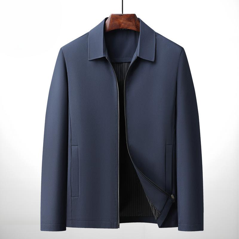 Spring and Autumn Lapel Men's Jacket Short Casual New Jacket Versatile Men's Tops Daddy's Clothes