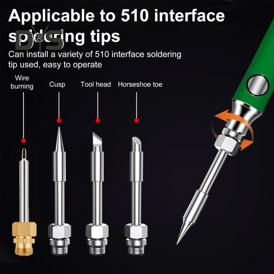 Kit fier de lipit electric Temperatură reglabilă Încălzire rapidă Portabil Design ușor Pix reîncărcabil pentru fier de lipit