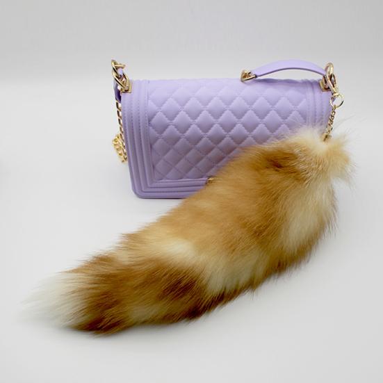 Extra velká falešná klíčenka Fox Tail Velká imitace Fox Tail Přívěsek na klíče Ozdoba Snadné připevnění k taškám Batohy Cosplay doplněk