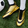 Golden football shoes Men's broken nails Middle school children Primary and secondary school students Adult game Spike sports shoes