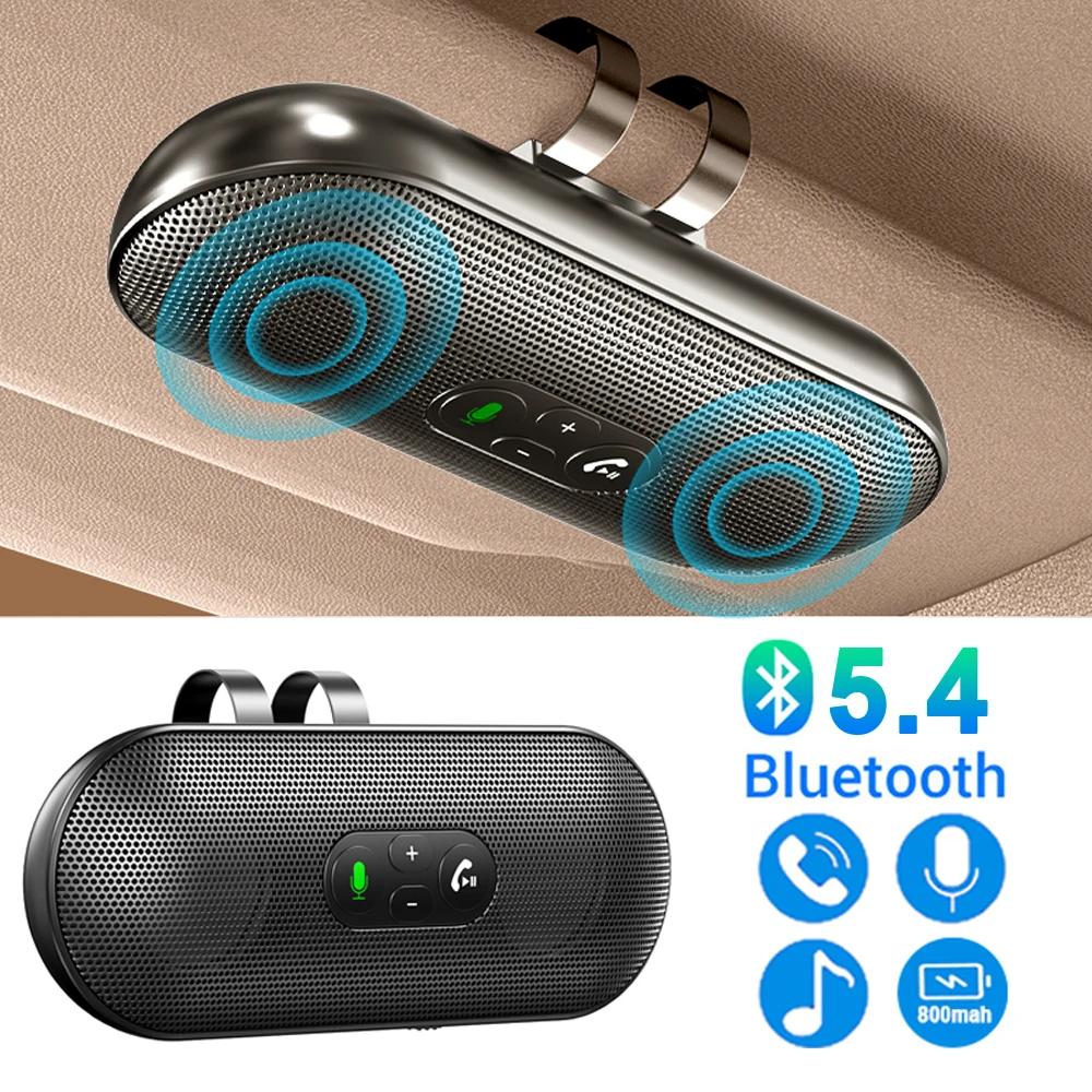 Bluetooth 5.4 Auto-Kit Freisprecheinrichtung Dual 3W Lautsprechertelefon Sonnenblendenlautsprecher MP3-Player Drahtloser Musikempfänger Mit Sprachassistent