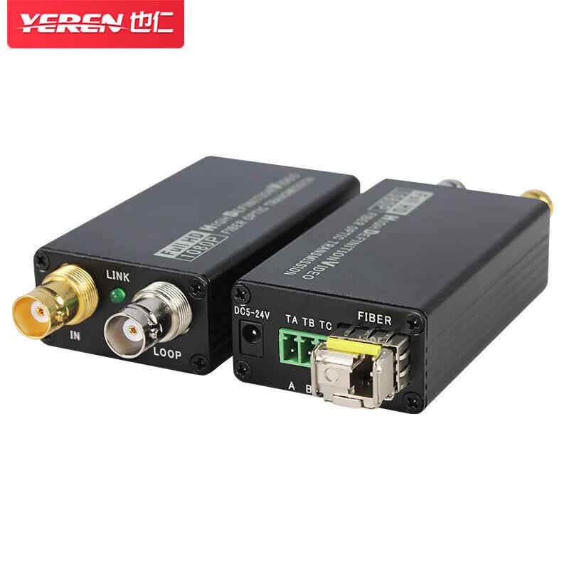 Yeren 1-Channel HD-SDI Fiber Optic Converter, 20km LC
