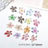 20 Stück Bunte Blumen Nagelanhänger 3D Hibiskus Blumenharz Nageldekoration für Damen Nagelzubehör und Kunst