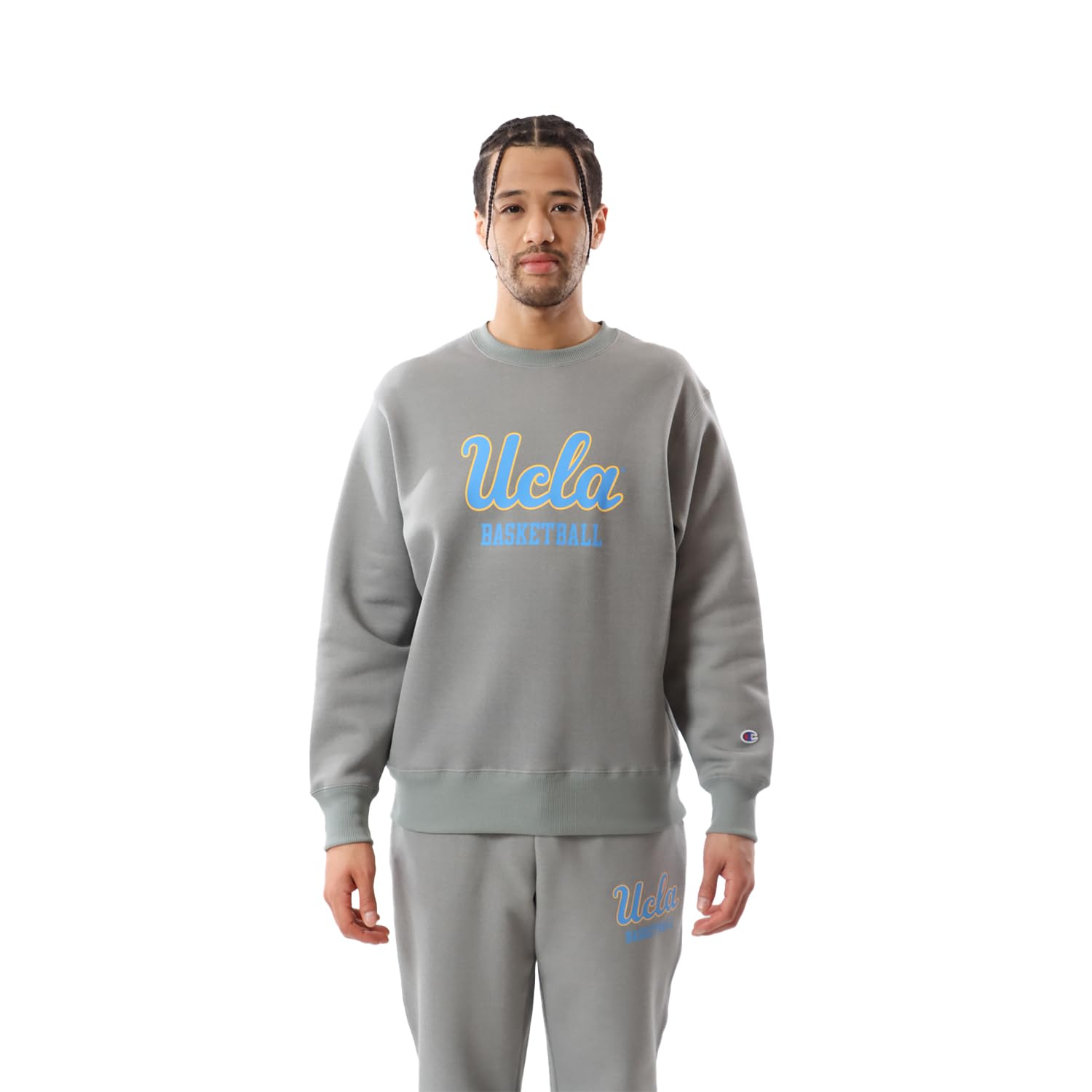 

Длинный рукав, круглый вырез, эластичный термографический принт UCLA Crew Neck Толстовка Баскетбол Оксфорд Серый L [Champion] Футболка C3-YB061 Мужская