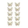10Pcs Shiny Alloy Butterfly Nail Charms Metal Butterfly Nail Gems Nail Rhinestone 3D Gold Silver Nail Charm Nail Jewelry