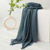Spring & Summer Lightweight Sunscreen Shawl: Imitation Cotton-Linen, High-End Silk Gauze Scarf, Solid Color for Women