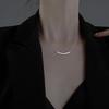 Smiling Curved Tube Necklace: Elegant Women's Stylish Design for Versatile Clavicle Chain