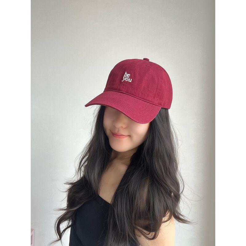 

Шляпа Женская 2025 Новинка Южная Корея Мягкий Верх Подчеркивает Лицо Маленький Большой Обхват Головы Бейсболка Мужская Вышивка Буквами Кепка с Козырьком Red