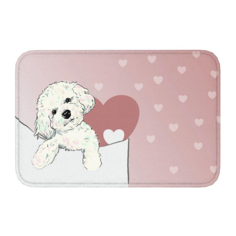 Starry Night Poodle Entrance Door Mat Anti-Slip Kitchen Bathroom Cute Pet Puppy Floor Bedroom Home Decor Rug Entrance Carpet Rug