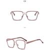 Women's eyeglasses - unisex fashion square hollow metal glasses
