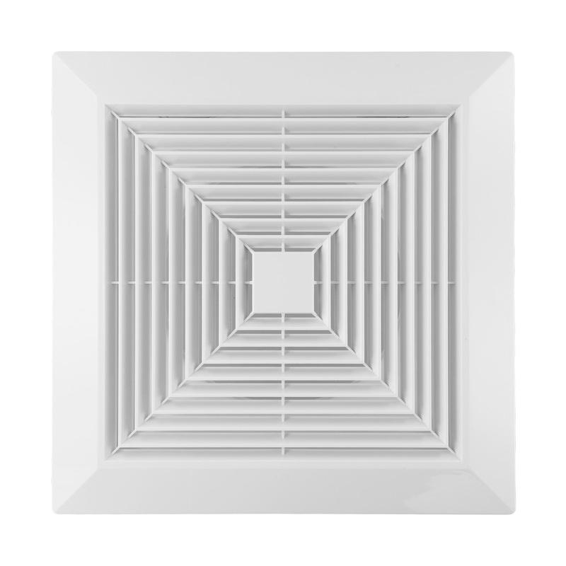 Square Air Diffuser ABS Ceiling Vent Hood Snap-in Panel Air Conditioner Ventilation Outlet White Ventilation Hood Ceiling Outlet