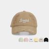 Style Distressed Letter Baseball Cap With Sun Protection For Casual Streetwear