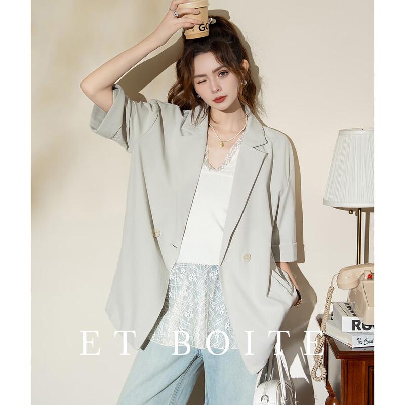 Elegant Women s Short-Sleeved Blazer S